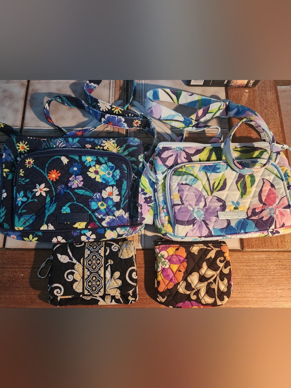 Vera Bradley Lot Of 4 Includes 2 Crossbody Bags, 2 Wallets NOTE